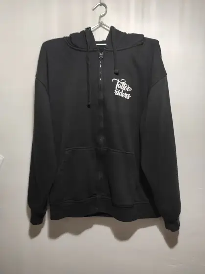 Sudadera con capucha y cremallera tattoo Riders talla unica sirve para M/L