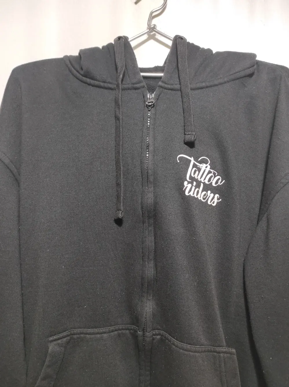 Sudadera con capucha y cremallera tattoo Riders talla unica sirve para M/L, foto 4