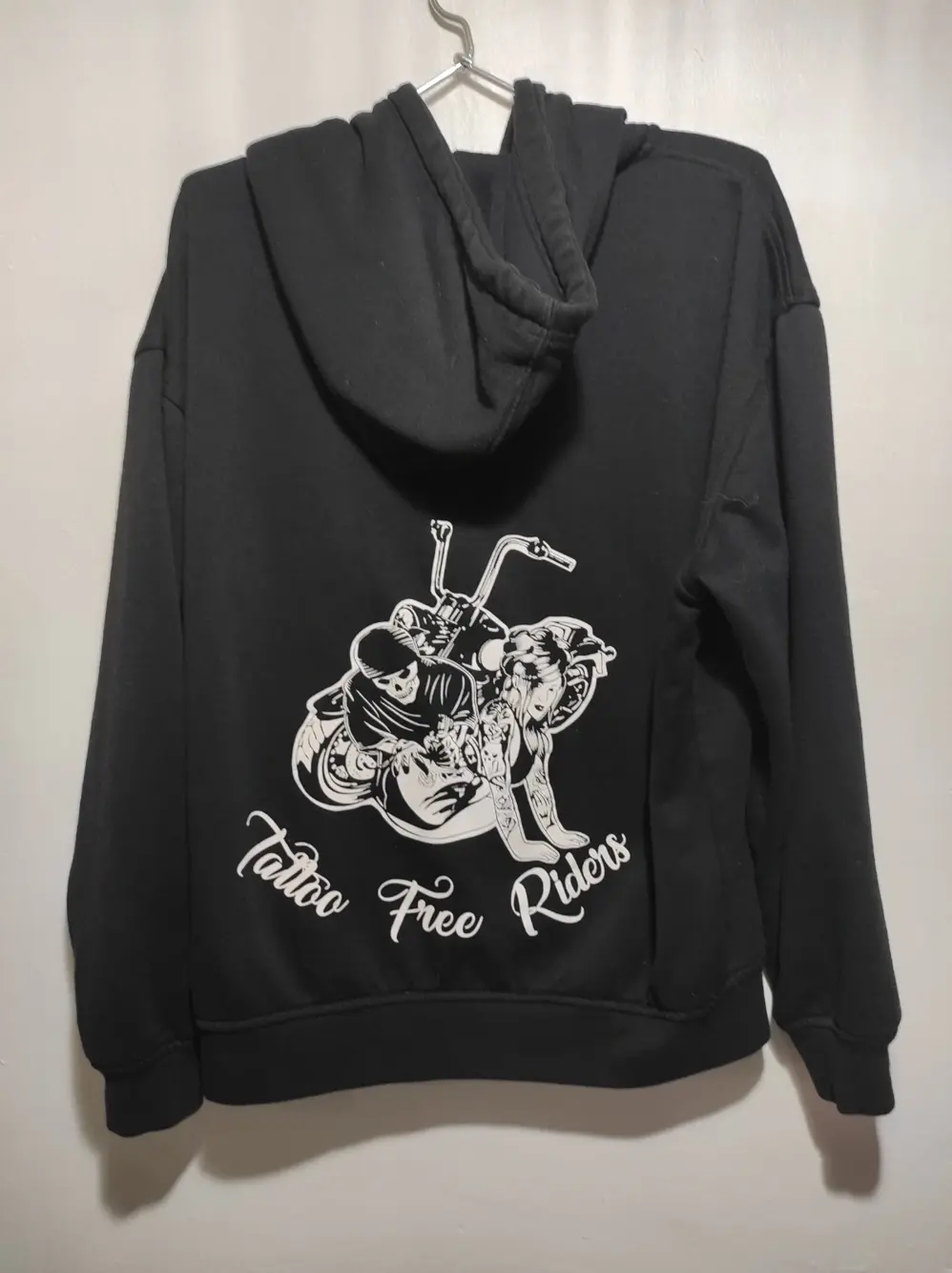 Sudadera con capucha y cremallera tattoo Riders talla unica sirve para M/L, foto 5