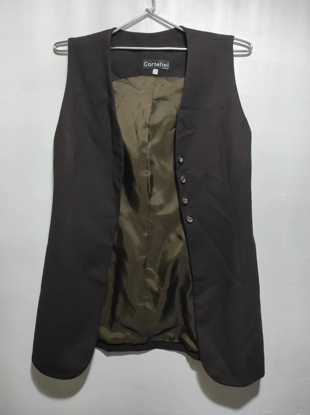 Traje con falda y chaqueta sin mangas Cortefiel talla 40, foto 2