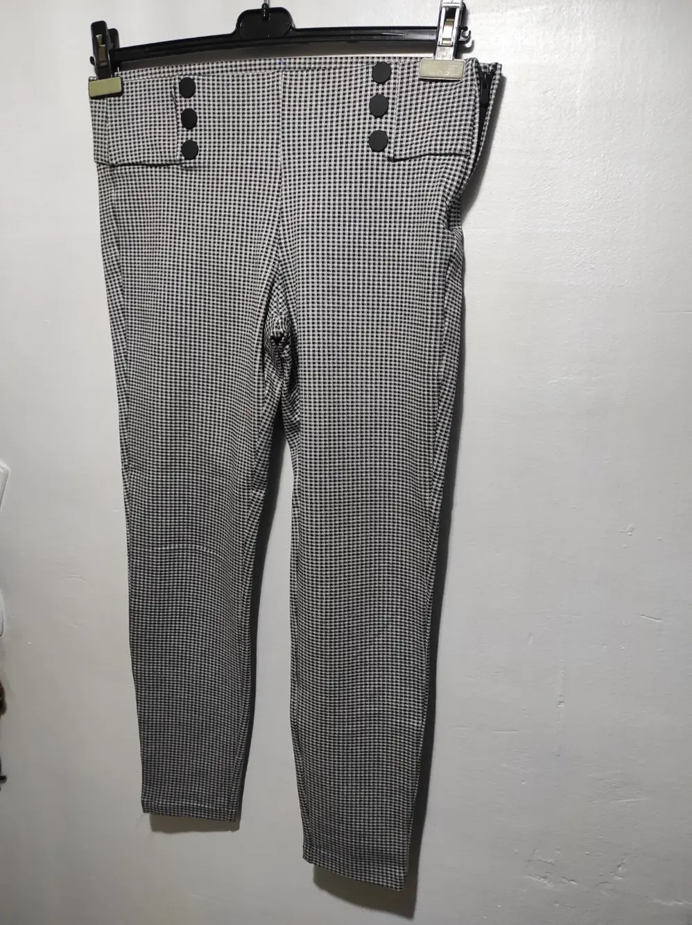 Pantalon elastico a cuadros Zara talla L, foto 5