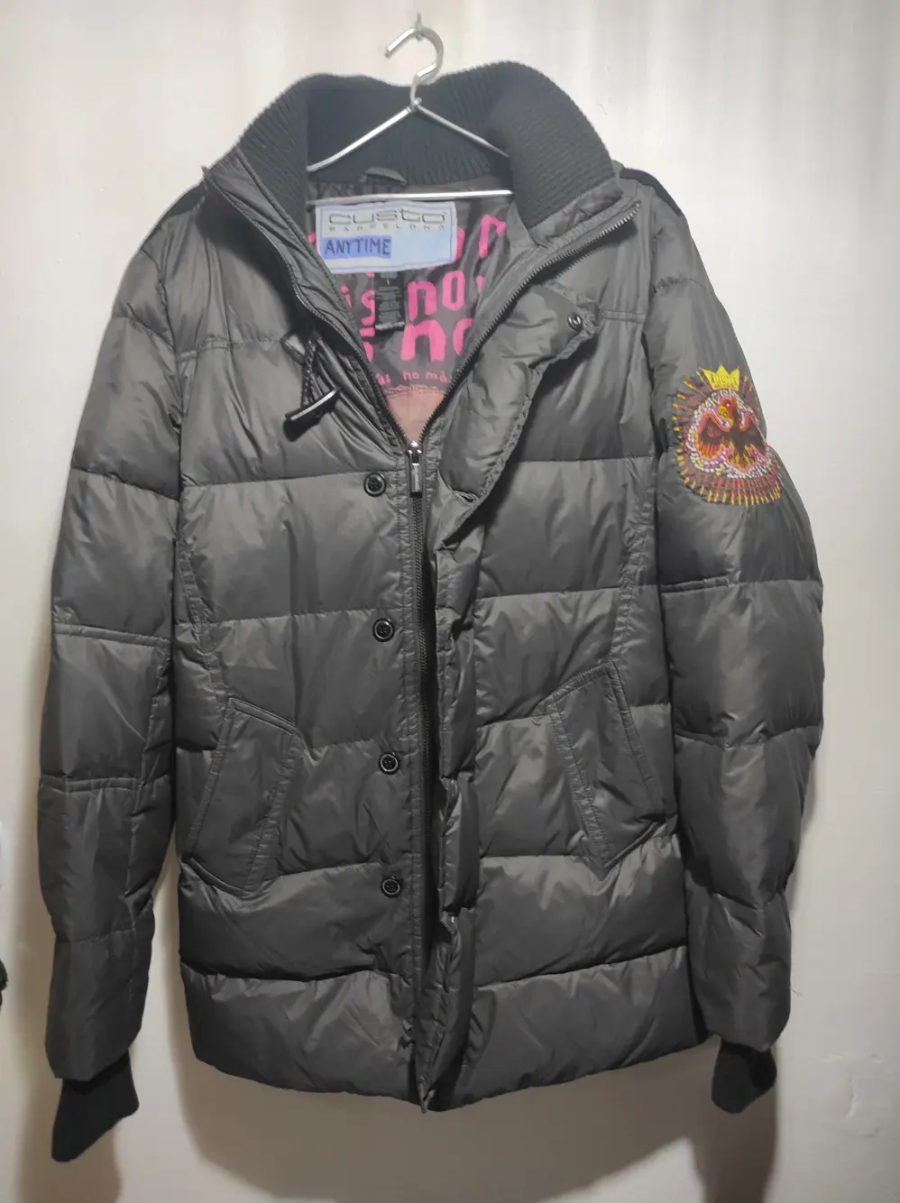 Chaqueta plumon Custo Barcelona talla 1 M sirve para L ver medidas
