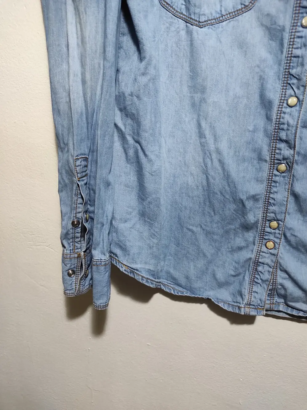 Camisa vaquera Pull & Bear talla S, foto 4
