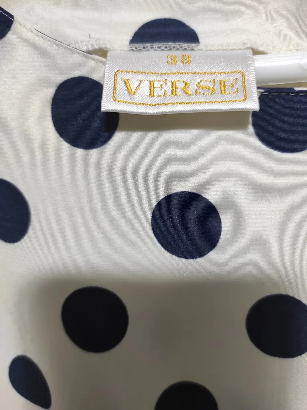 Camiseta blusa A topos manga corta Verse talla 38, foto 2