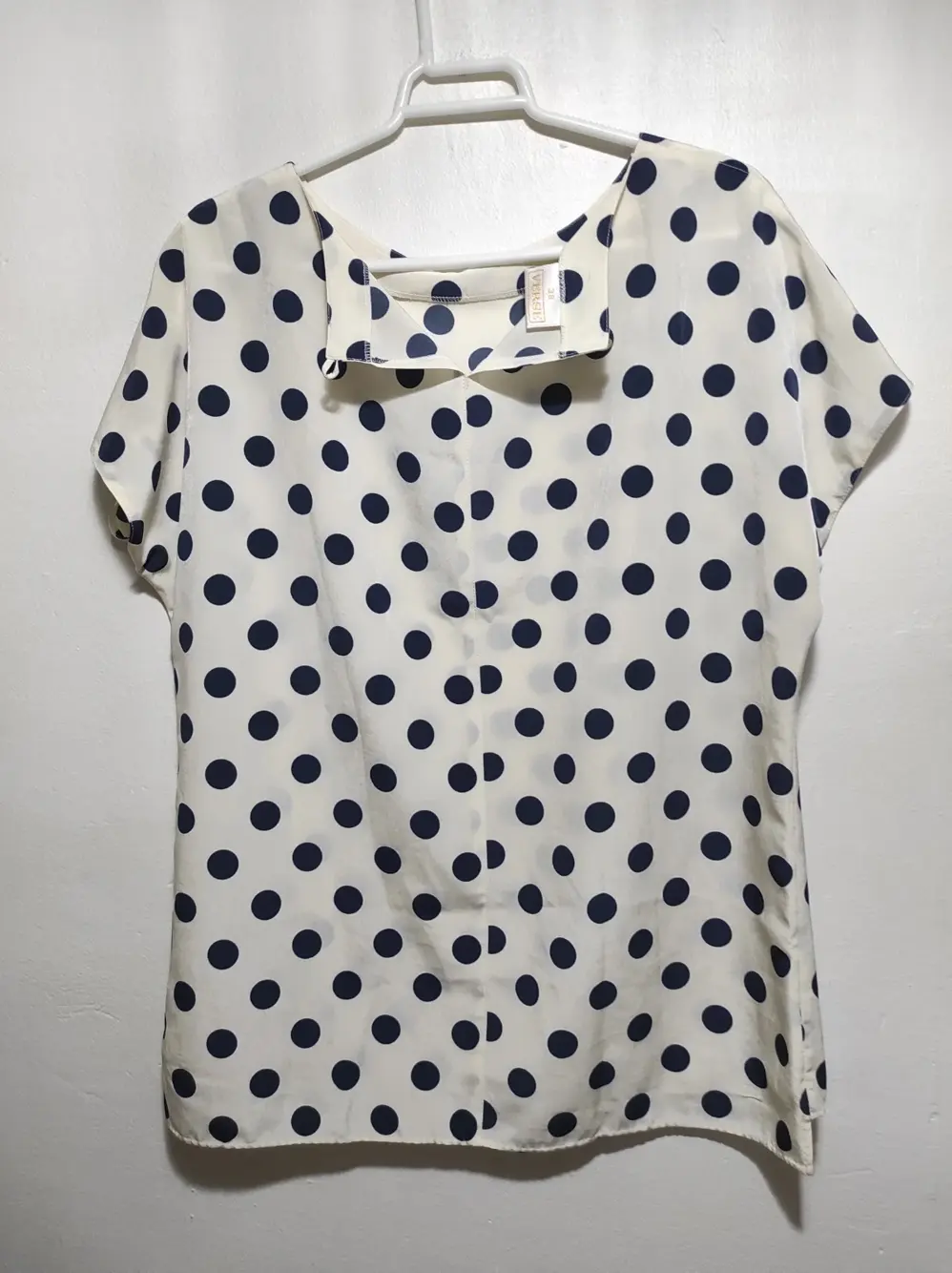Camiseta blusa A topos manga corta Verse talla 38, foto 4