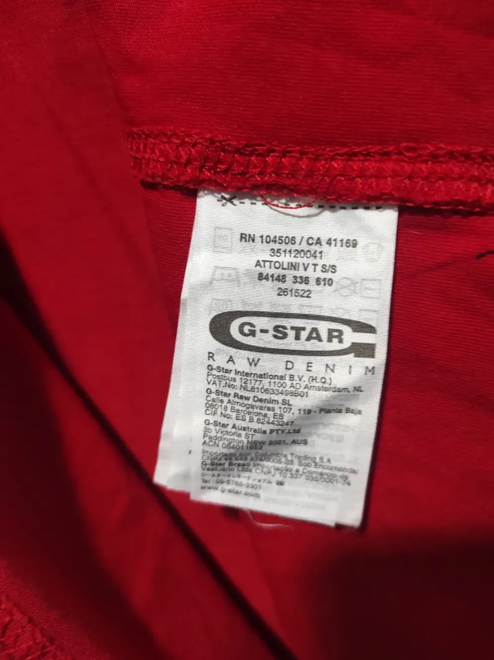 Camiseta manga corta G-star raw talla M, foto 5