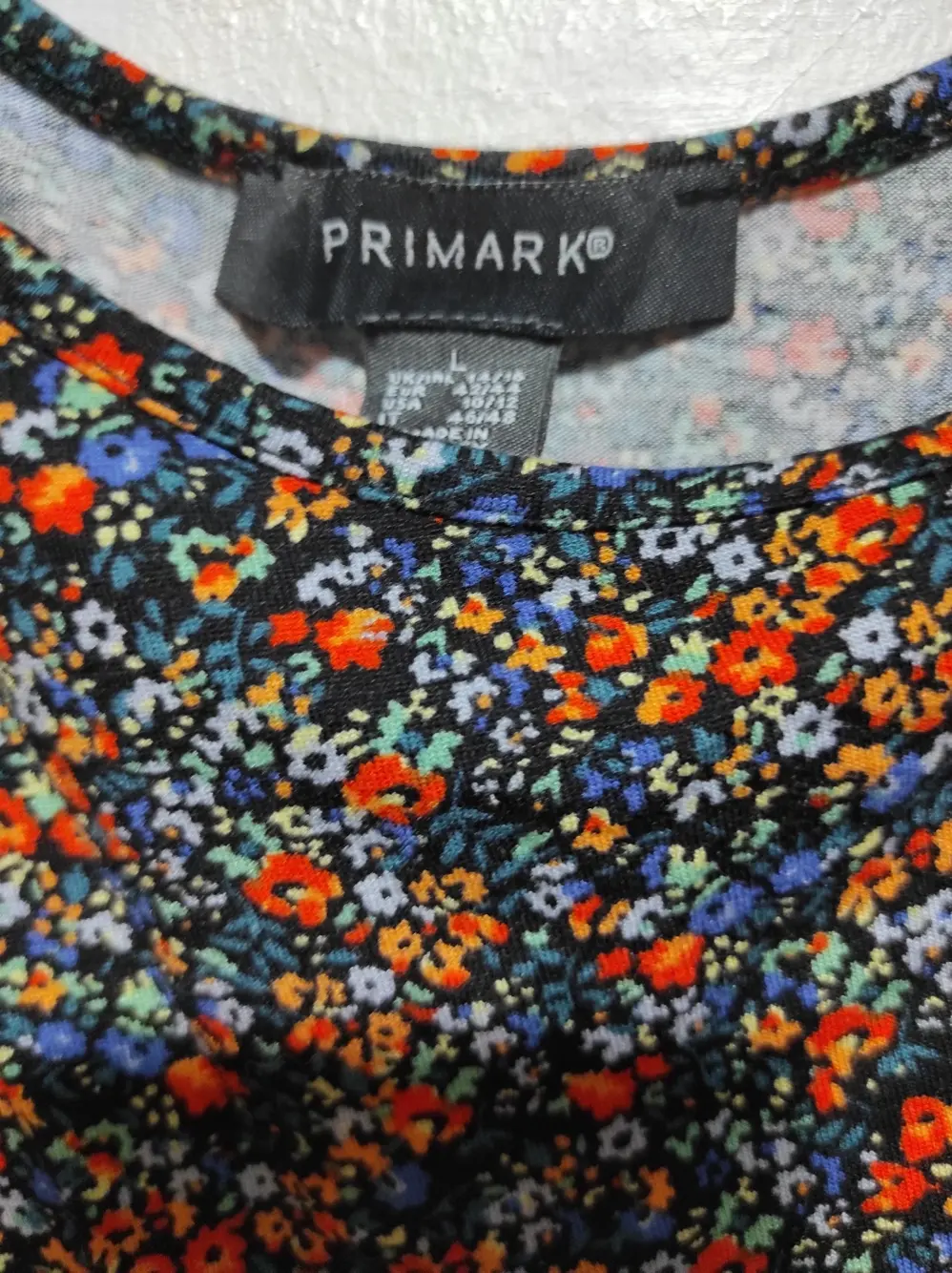 Camiseta blusa floral sin mangas Primark talla L, foto 2