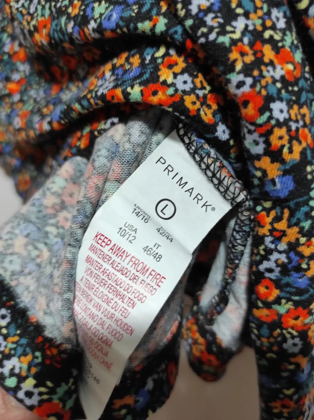 Camiseta blusa floral sin mangas Primark talla L, foto 3