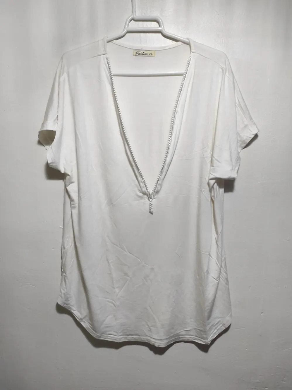 Camiseta manga corta con cremallera Katelina talla L/XL