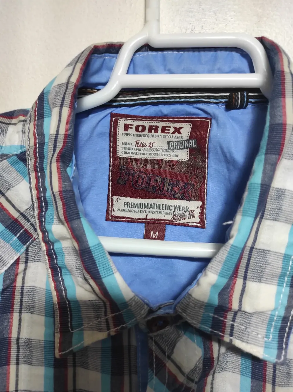 Camisa a cuadros manga corta Forex talla M, foto 4