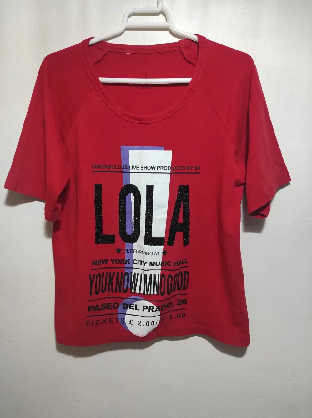 Camiseta manga corta Sihana talla unica sirve para S/M ver medidas