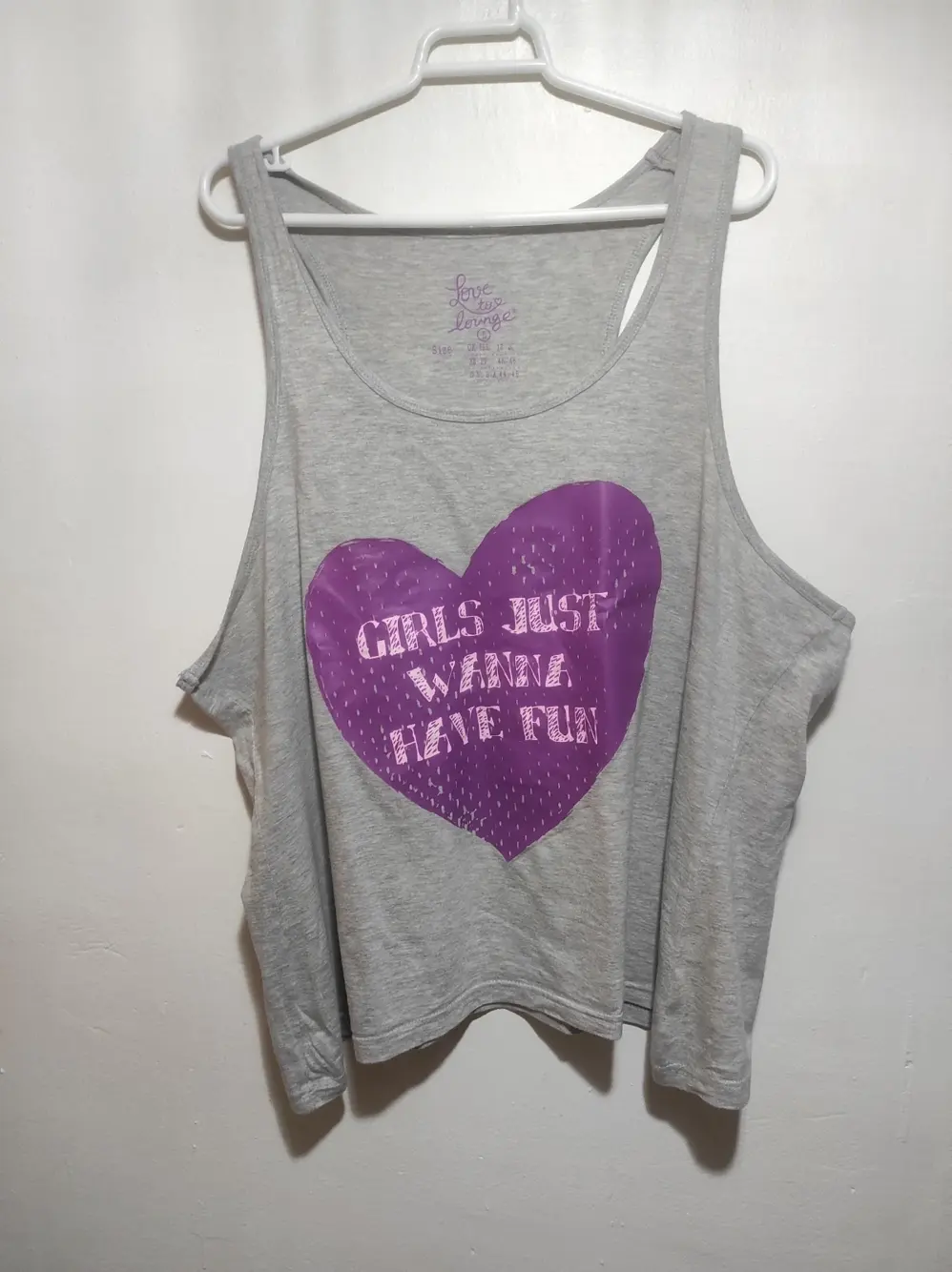 Camiseta sin mangas love to lounge talla L