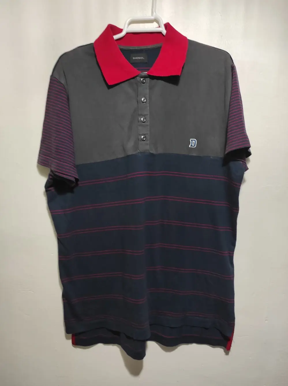 Polo manga corta a rayas Diesel talla L