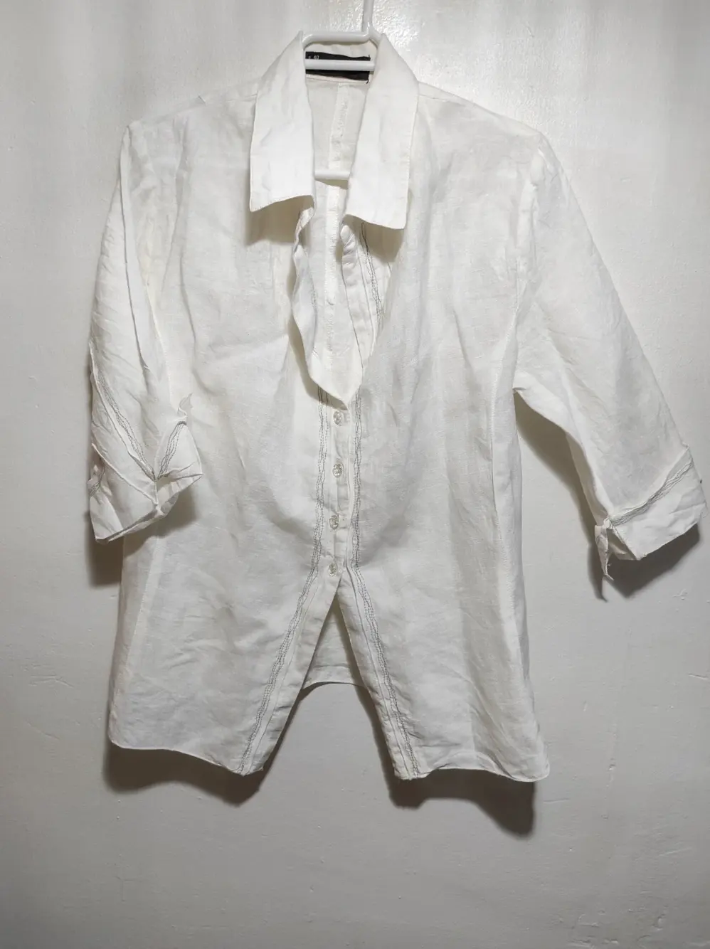 Camisa manga 3/4 jocavi 100%lino talla 40 ver medidas