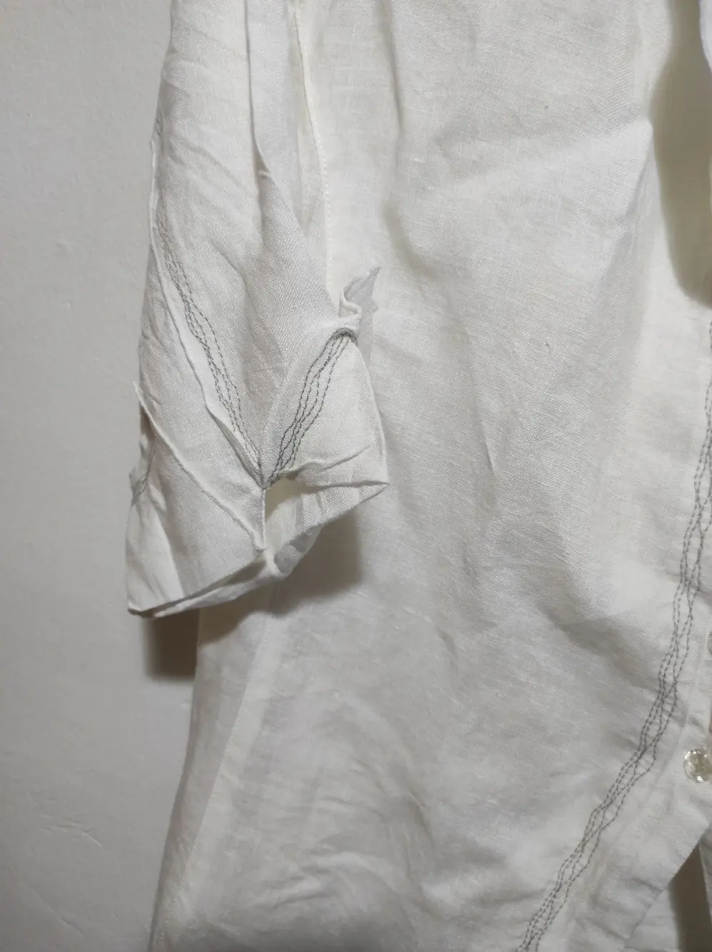 Camisa manga 3/4 jocavi 100%lino talla 40 ver medidas, foto 3