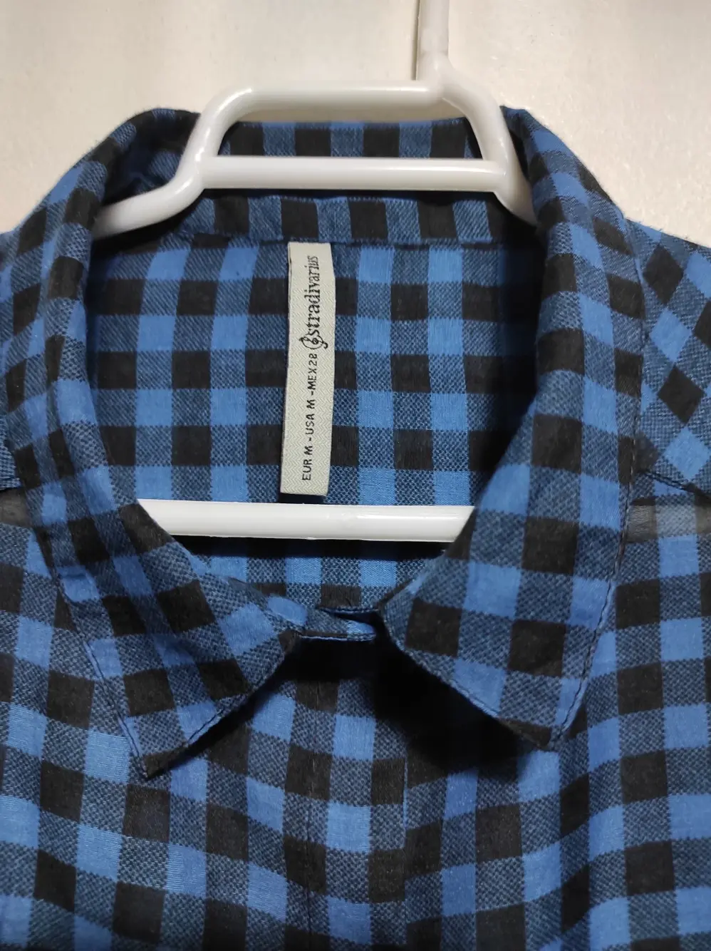 Camisa a cuadros muy fina Stradivarius talla M, foto 3