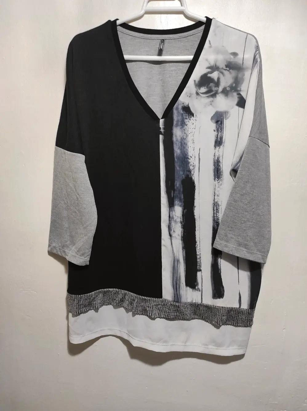 Camiseta blusa manga 3/4 Free Quent talla L