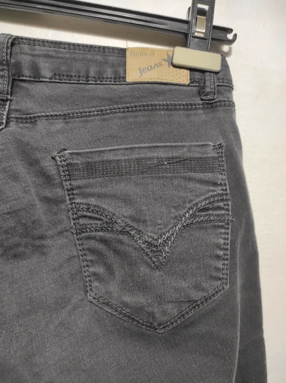 Pantalon vaquero pitillo Blanco jeans talla M 38, foto 3
