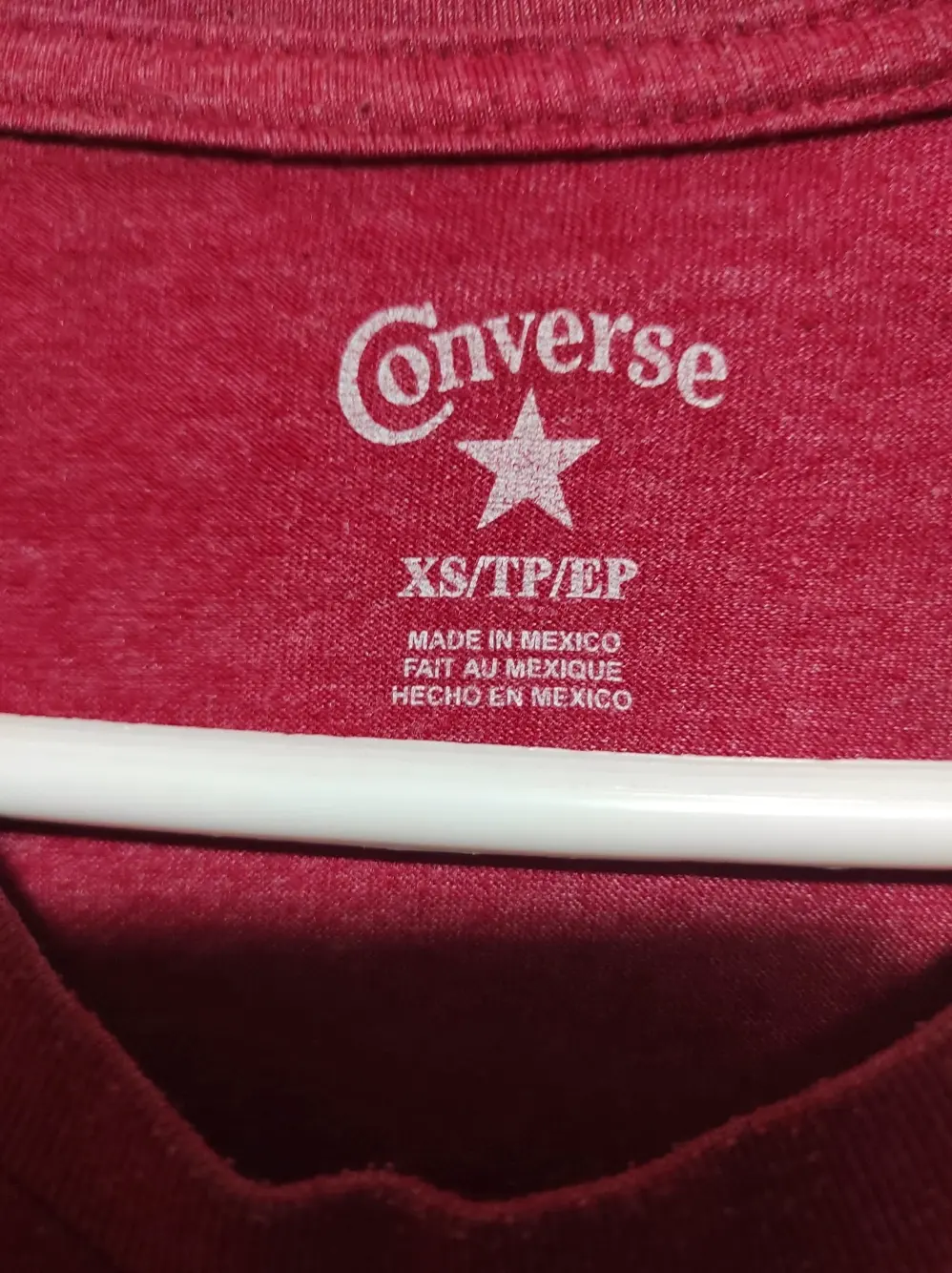 Camiseta manga corta Converse All Star talla XS pero es mas una S ver medidas, foto 2