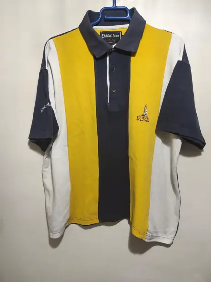 Polo manga corta ethnic blue talla M ancho..ver medidas