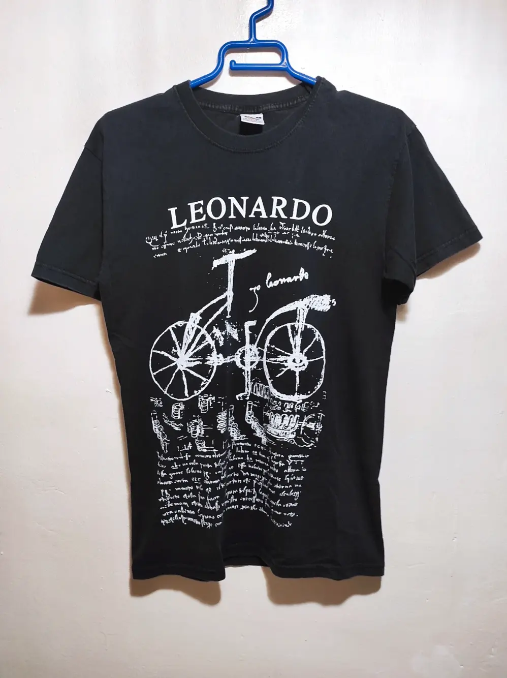 Camiseta manga corta Leonardo da Vinci sketch codex atlanticus bike cycle talla S unisex