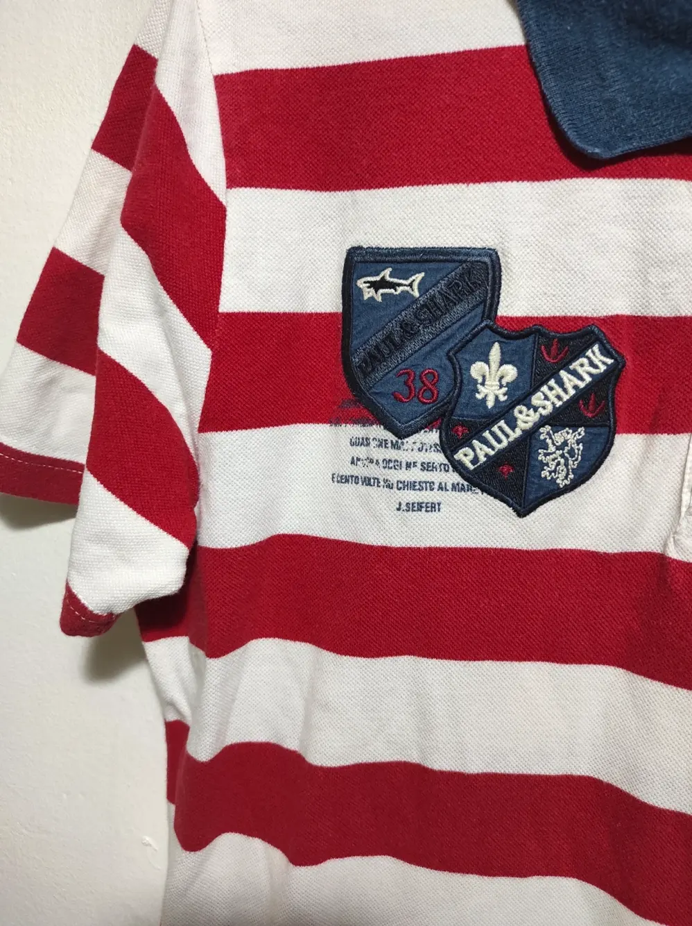 Polo a rayas manga corta Paul & Shark talla M, foto 3