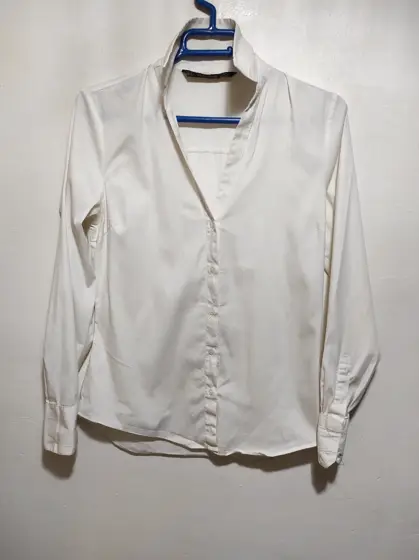 Camisa manga larga Zara basic talla s