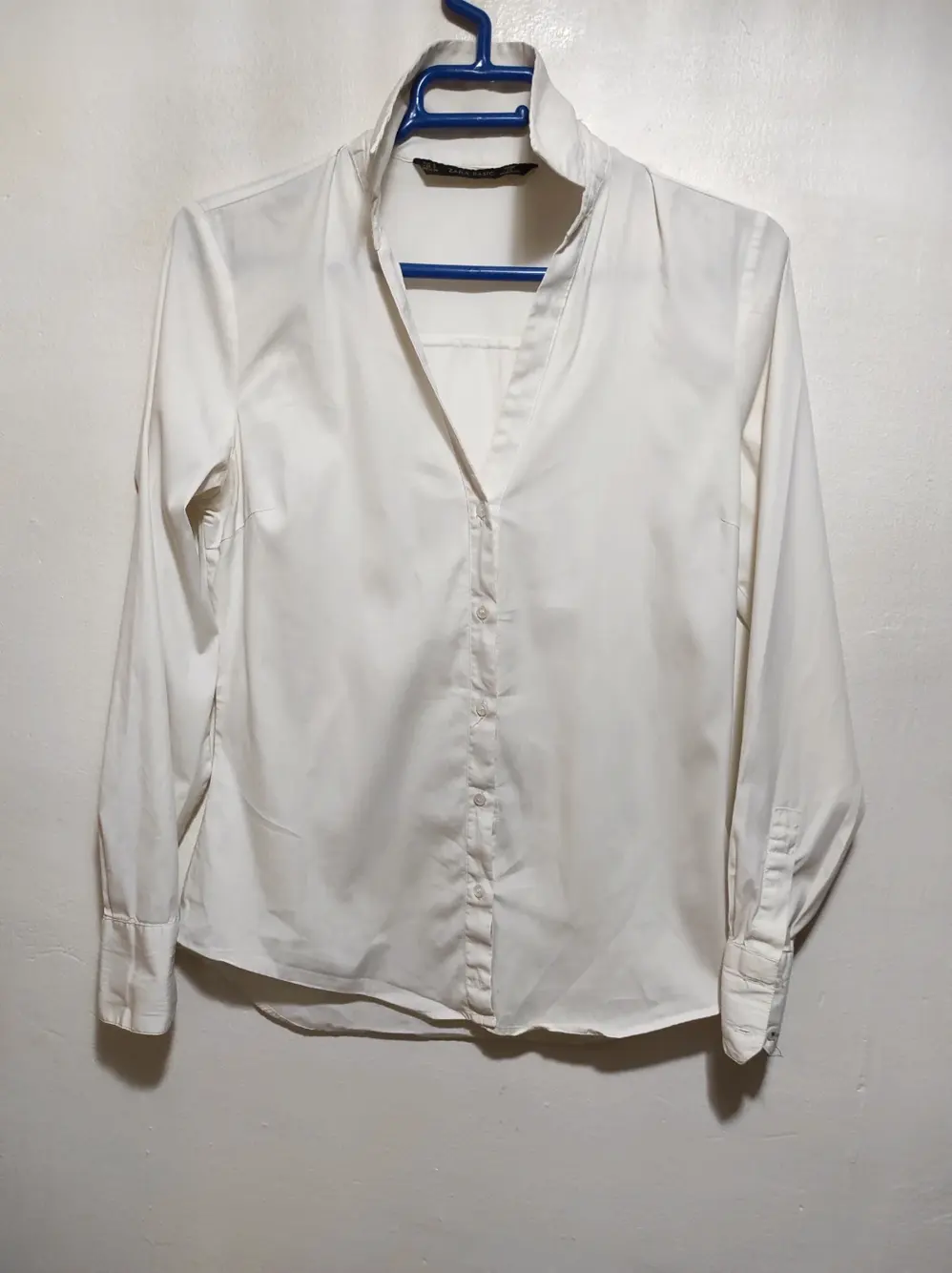 Camisa manga larga Zara basic talla s
