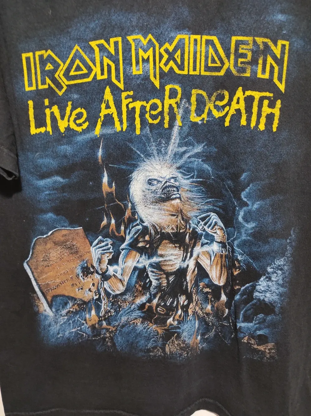 Camiseta vintage 80's Iron maiden Live After Death Solid rock USA talla M, foto 2