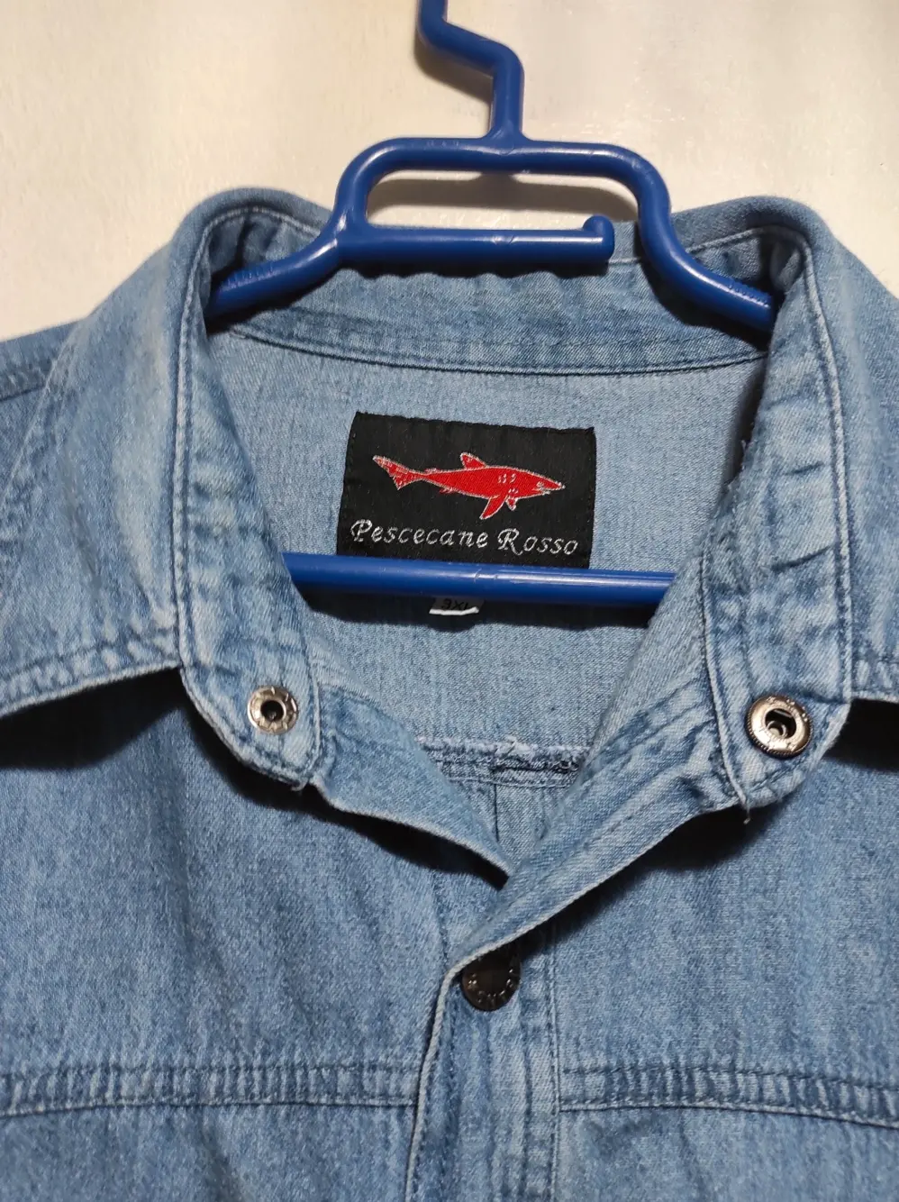 Camiseta vaquera pescecane Rosso talla 3XL, foto 2