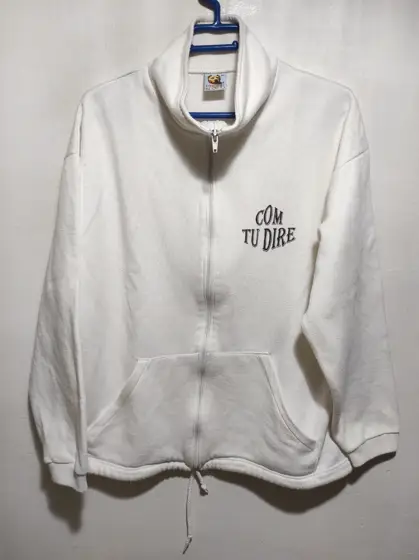 Sudadera Perro Blanco talla M