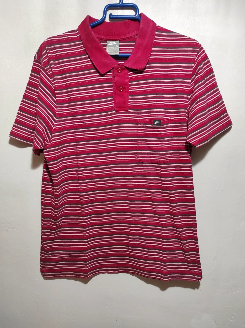 Polo manga corta a rayas Nike talla L
