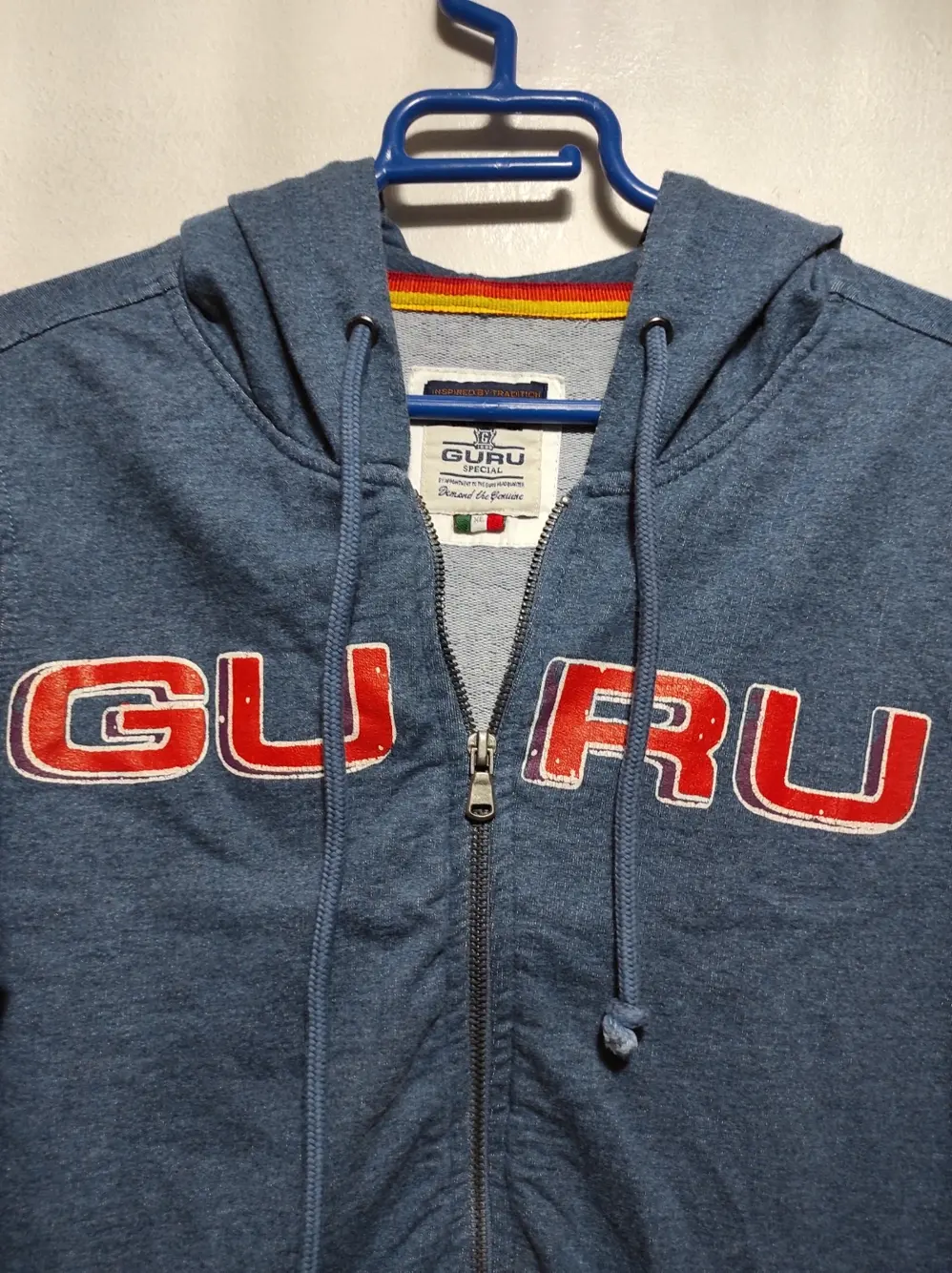 Sudadera con capucha y cremallera Vintage Guru talla XL, foto 3