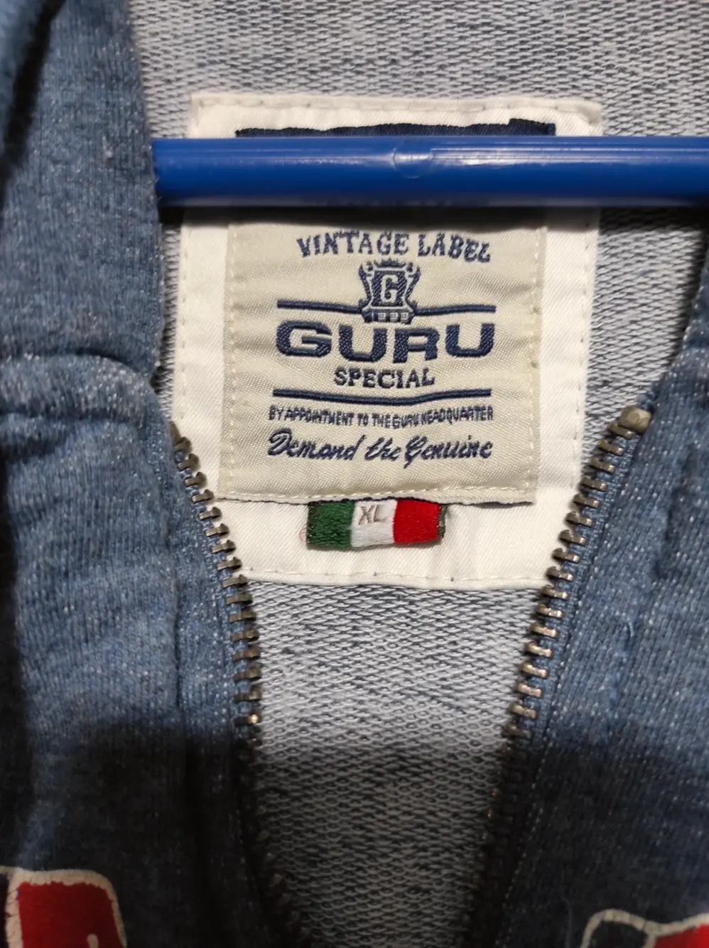 Sudadera con capucha y cremallera Vintage Guru talla XL, foto 5