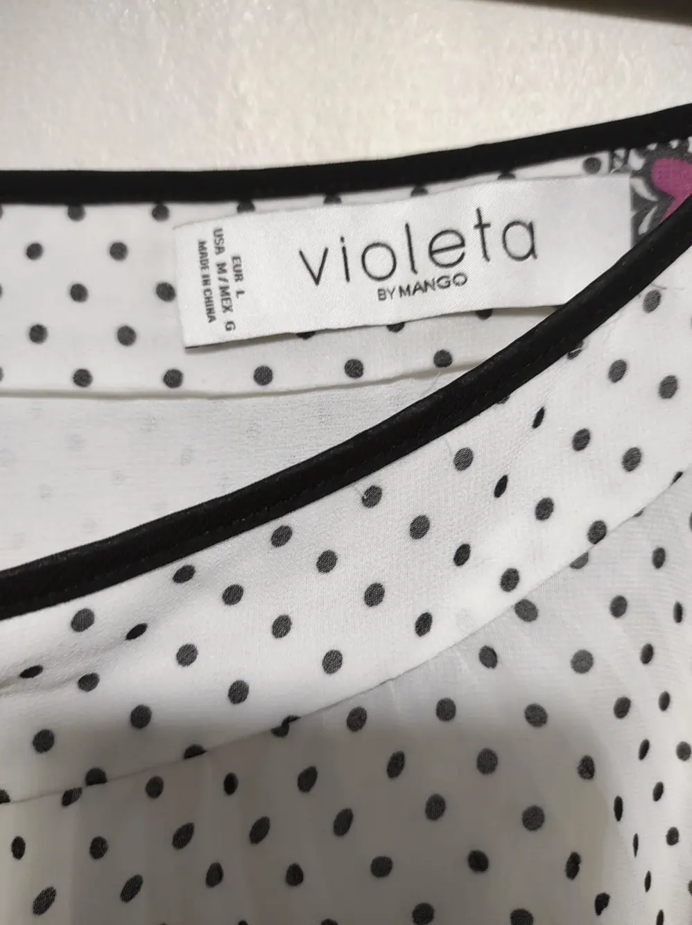 Falda plisada violeta by mango talla L ver medidas, foto 3