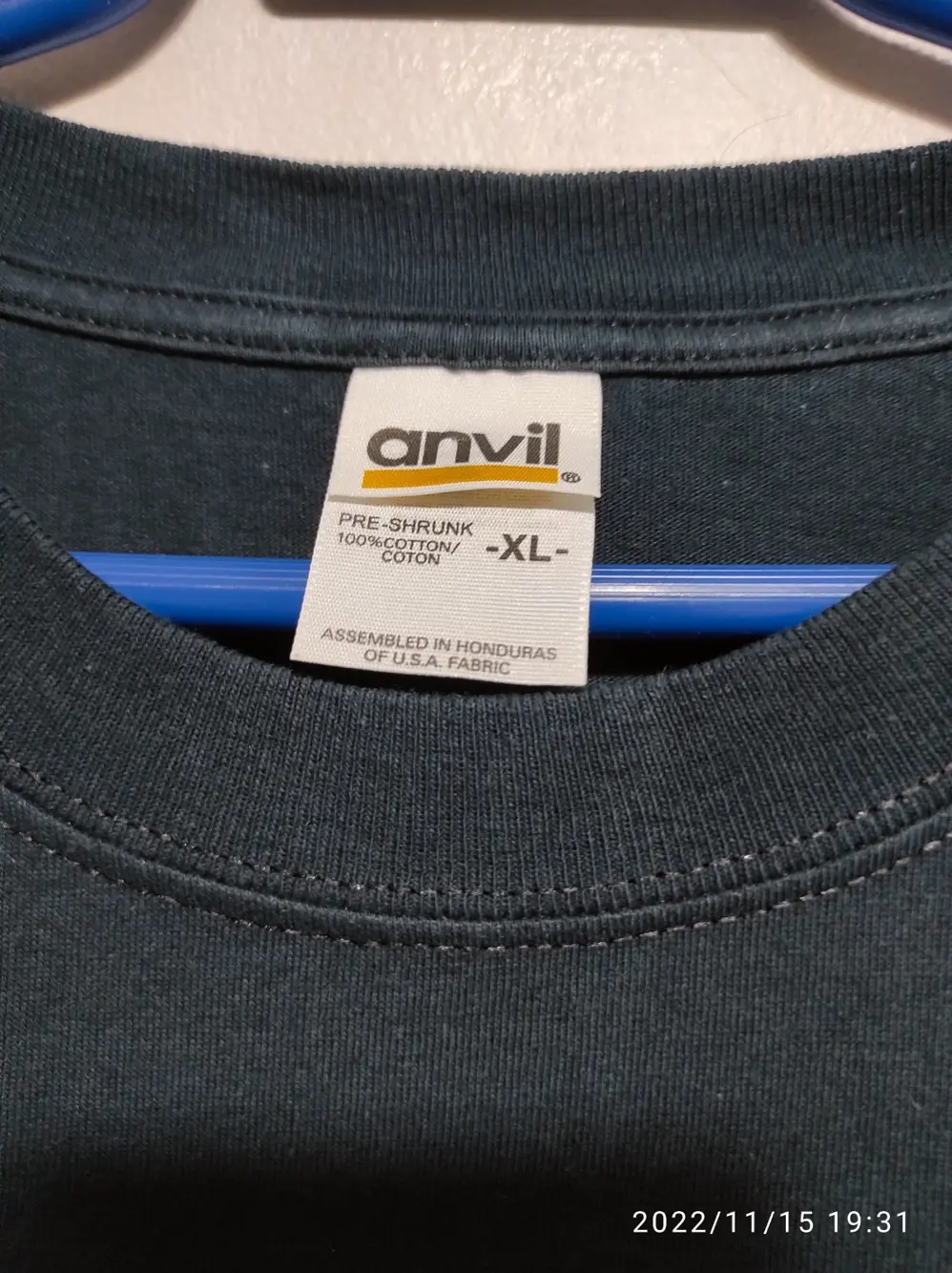 Camiseta manga corta Texas pre-shrunk Anvil talla XL, foto 3