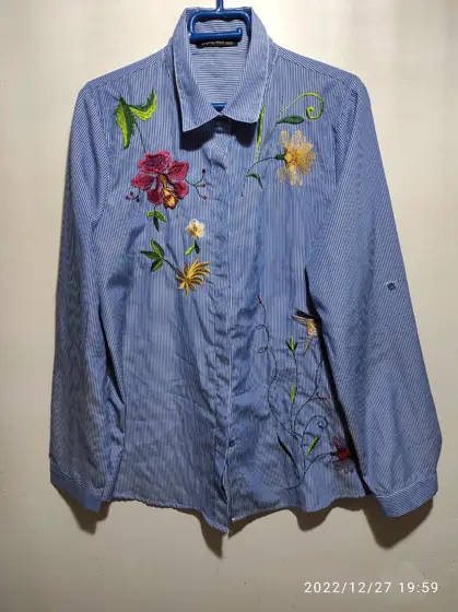Camisa brodada manga larga Mapro talla XL
