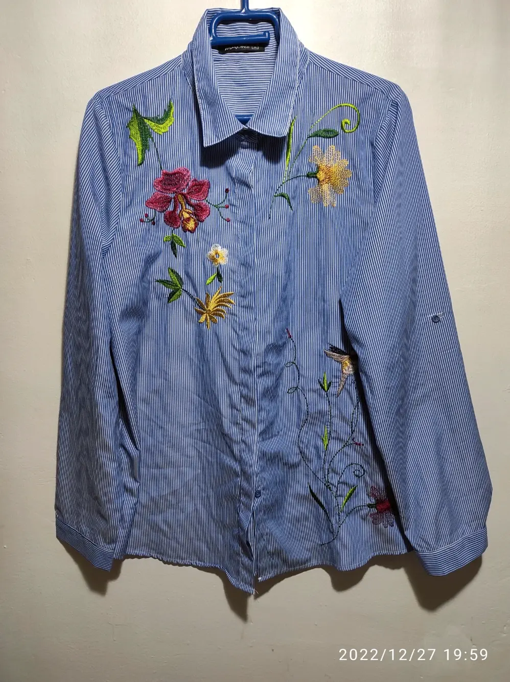 Camisa brodada manga larga Mapro talla XL