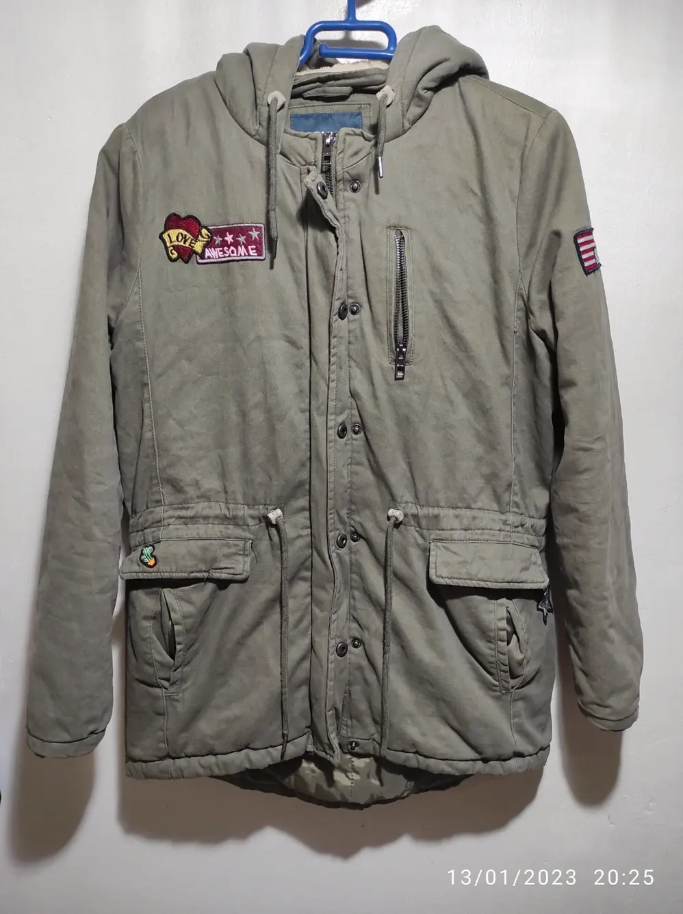 Chaqueta con forro polar y capucha Only talla L