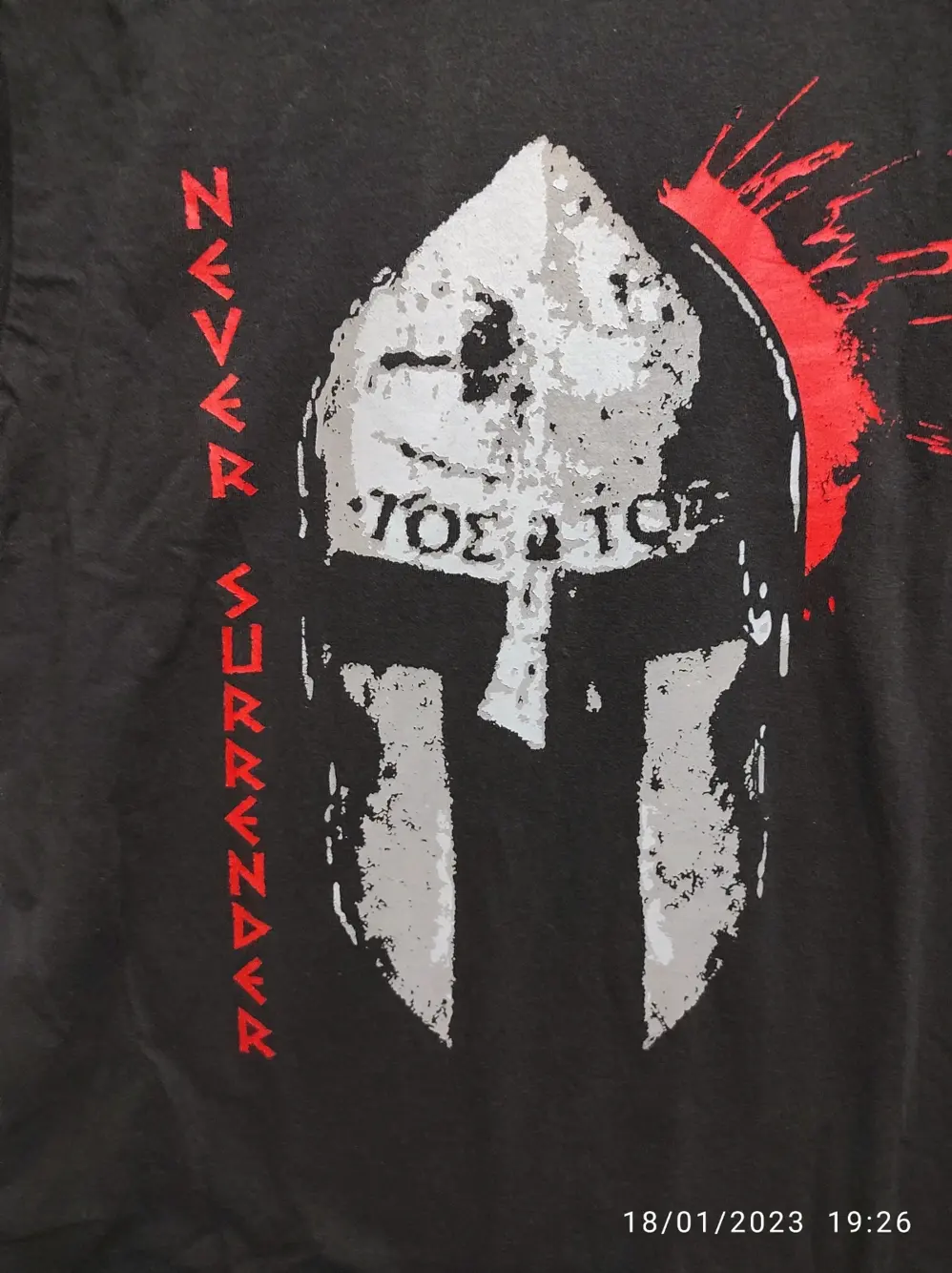 Camiseta manga corta never surrender B&C talla M, foto 2