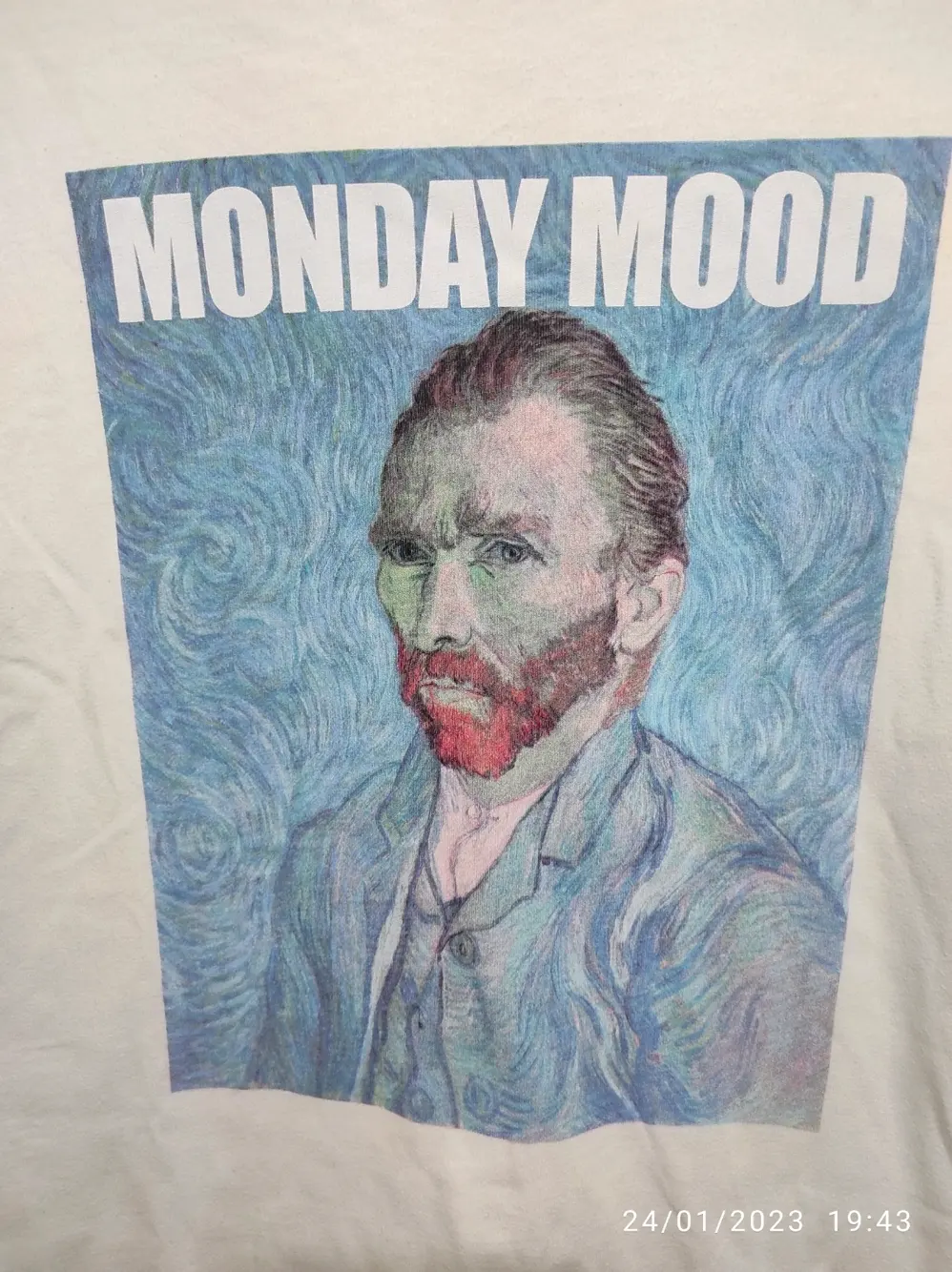 Camiseta manga corta Vicent van Gogh Pull & Bear talla S, foto 2