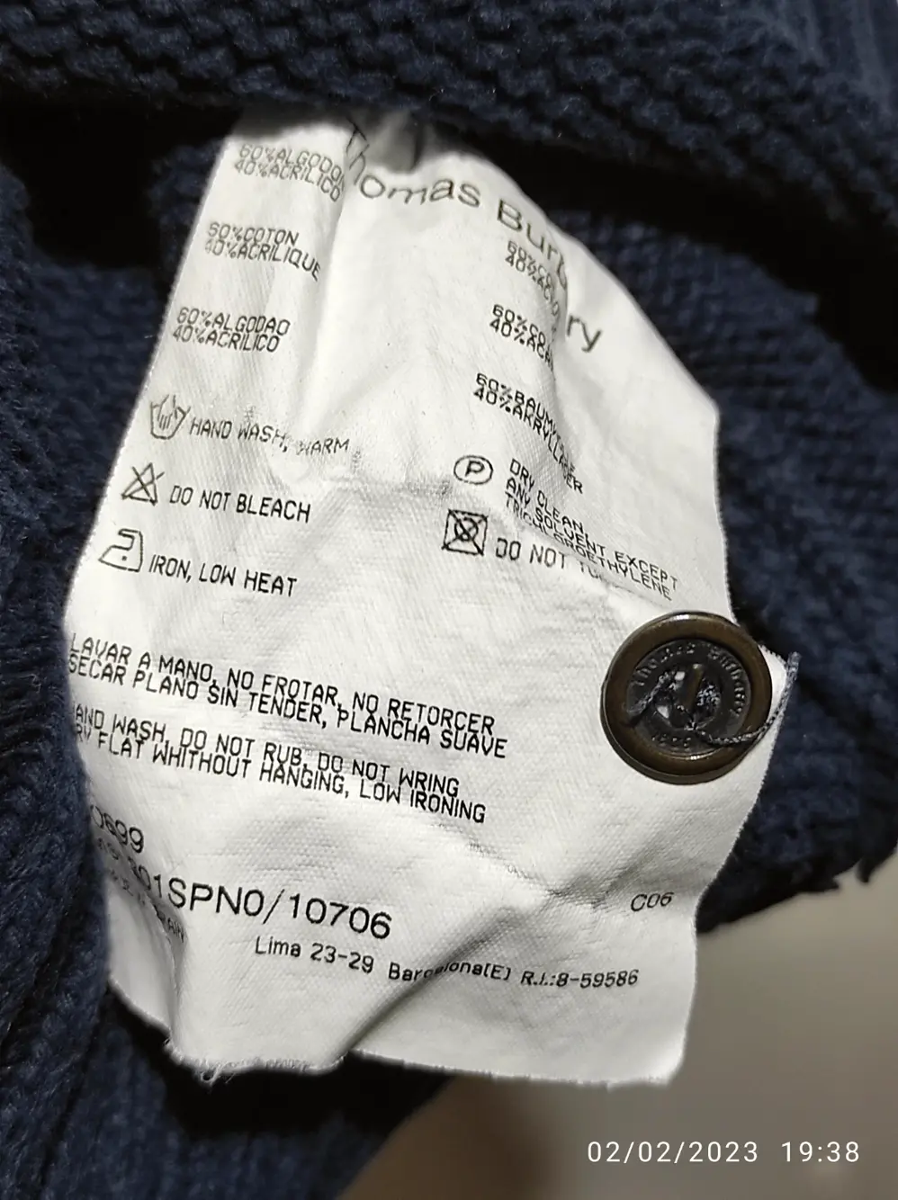 Jersey cuello alto Thomas Burberry talla M, foto 5