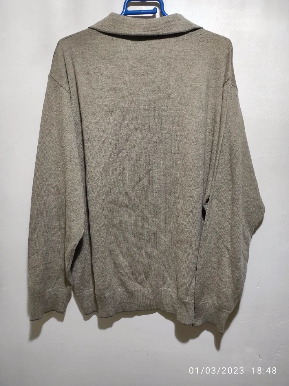 Jersey de lana cuello alto con cremallera Leon talla 58 sirve para XL, XXL, foto 4