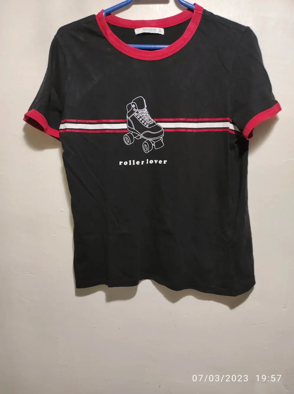 Camiseta manga corta Roller lover Pull & Bear talla L