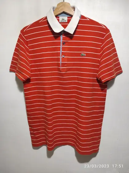 Polo a rayas Lacoste talla 5 equivale a una L ver medidas