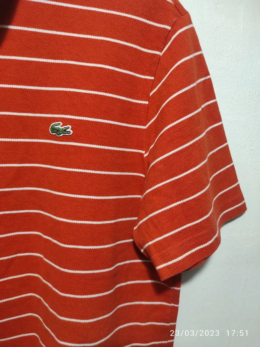 Polo a rayas Lacoste talla 5 equivale a una L ver medidas, foto 2