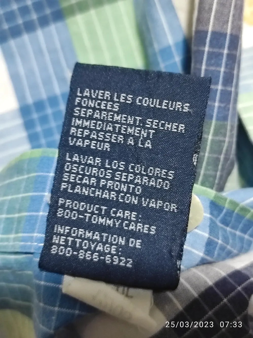 Camisa sin mangas a cuadros Tommy Hilfiger talla L pero es mas una M ver medidas, foto 5