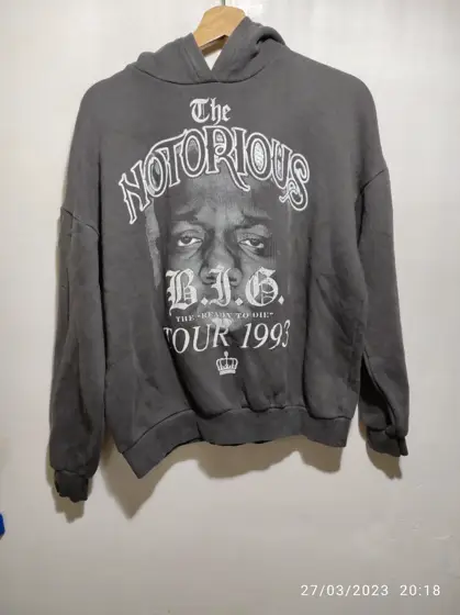 Sudadera con capucha The Notorius B.I.G talla XS ver medidas