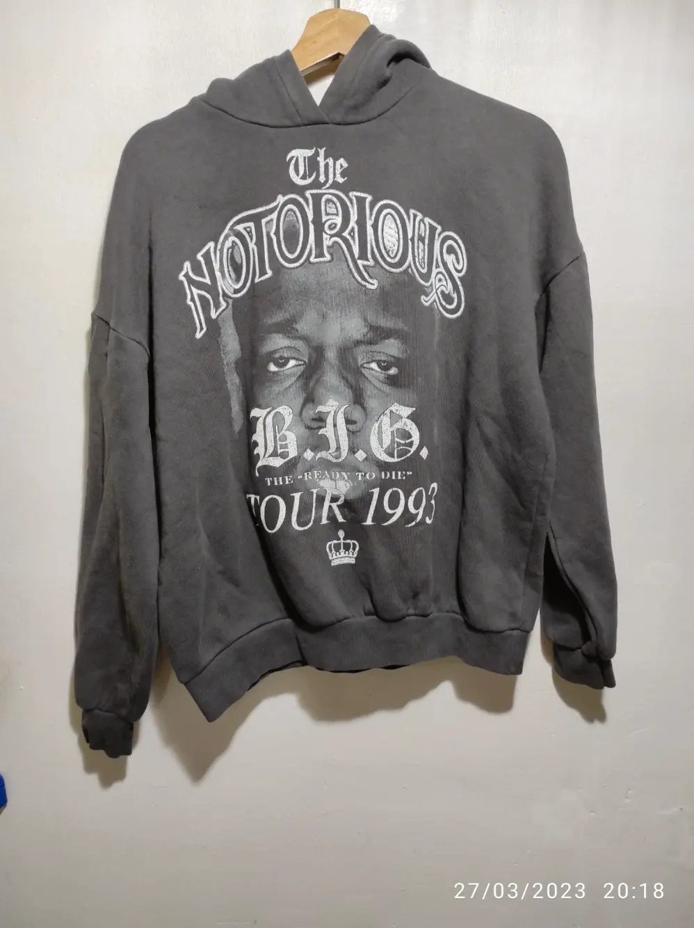 Sudadera con capucha The Notorius B.I.G talla XS ver medidas
