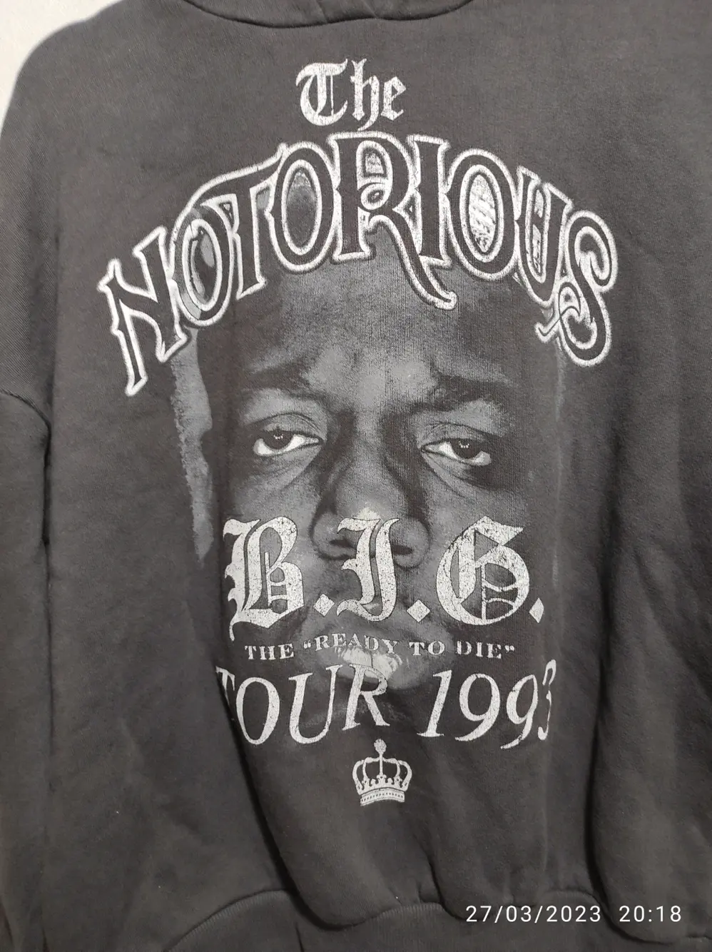 Sudadera con capucha The Notorius B.I.G talla XS ver medidas, foto 2